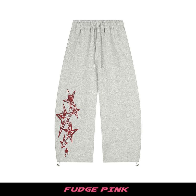 Fudge Pink 25秋季新款美式复古辣妹个性设计休闲长裤|undefined