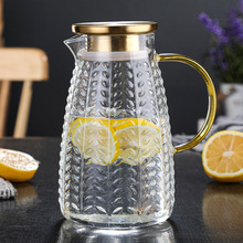 家用玻璃大容量水瓶凉白开水杯茶壶套装冷水壶凉水壶麦穗凉水壶
