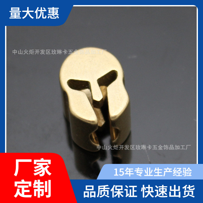 铜斯巴达刀坠黄铜骷髅头刀坠DIY装饰珠 皮具配件伞绳坠加工