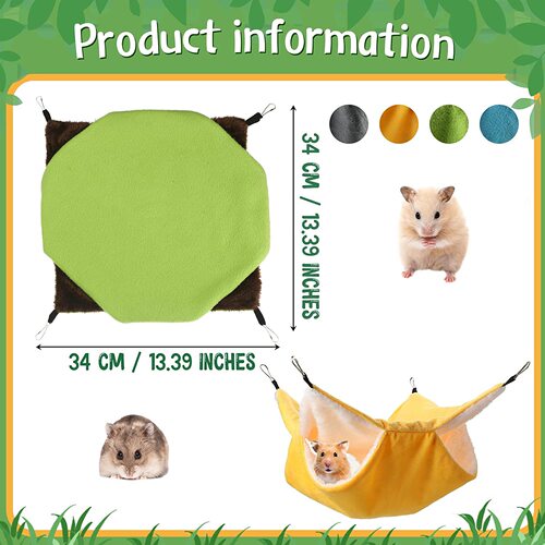 Hamster Hammock Honey Badger Insulated Double Layer Plush Hammock Suspended Squirrel Sleep Bag Pet Winter Warmth Supply