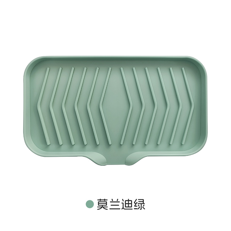 Caja de jabón de silicona, rejilla de jabón de desvío de gran abertura, caja de almacenamiento de fregadero de baño de cocina, bandeja autodrenante antideslizante