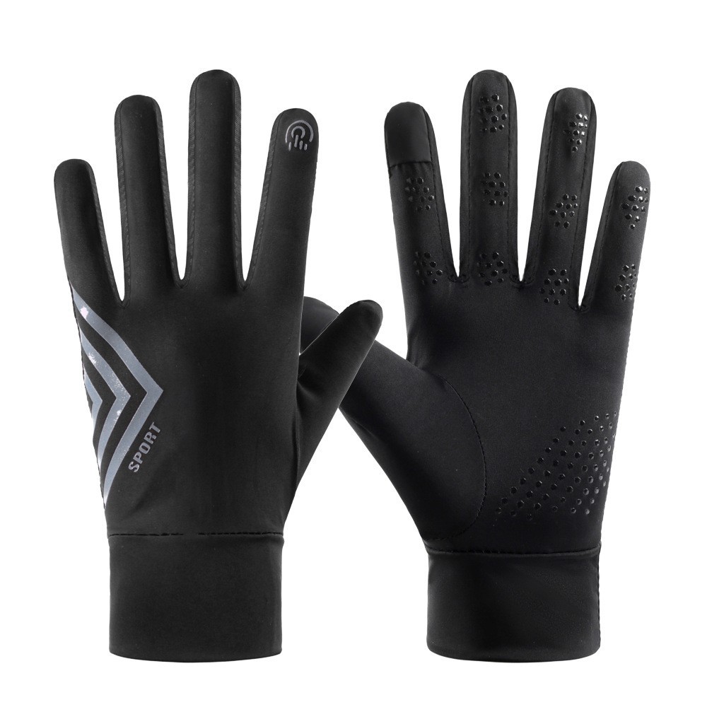 Guantes de protección solar de seda de hielo transpirables para mujer, modelos finos de alta elasticidad, conducción, antideslizante, antiultravioleta, ciclismo de verano, pantalla táctil de dedos
