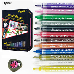 flysea cross-border clothes painting shoes coloring mobile phone case graffiti acrylic marker set color acrylic pen