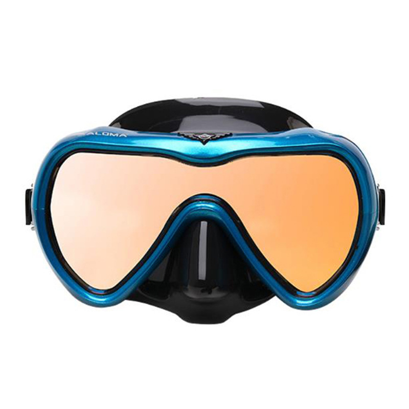 Fabricante de adultos de una sola lente anti-niebla película de vidrio templado de silicona líquida máscara de buceo gafas de buceo profundo