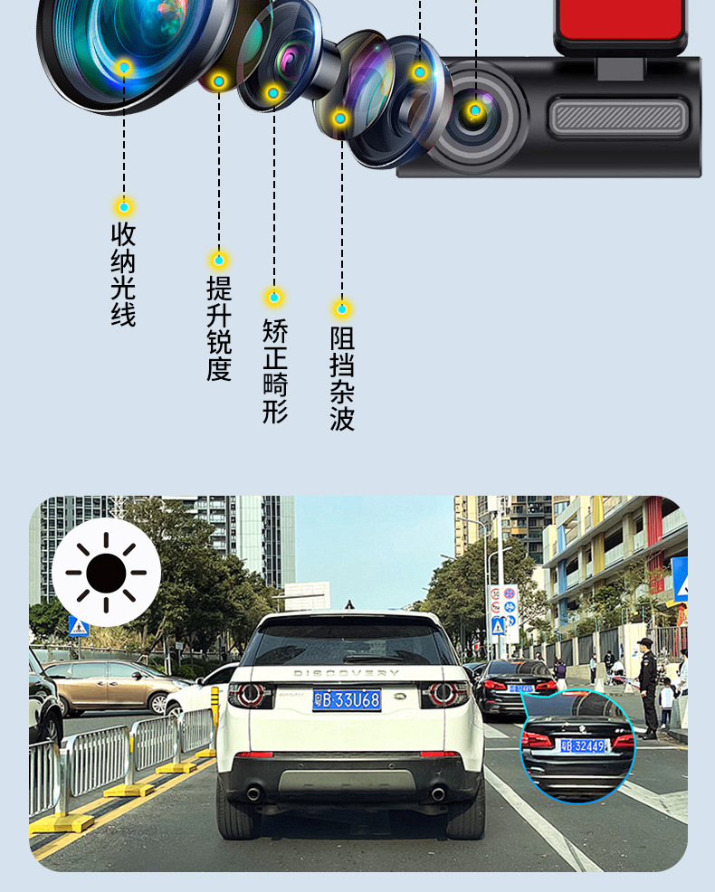 1080P HD Mini Dashcam with Night Vision Enhancement for Parking Monitoring in Car