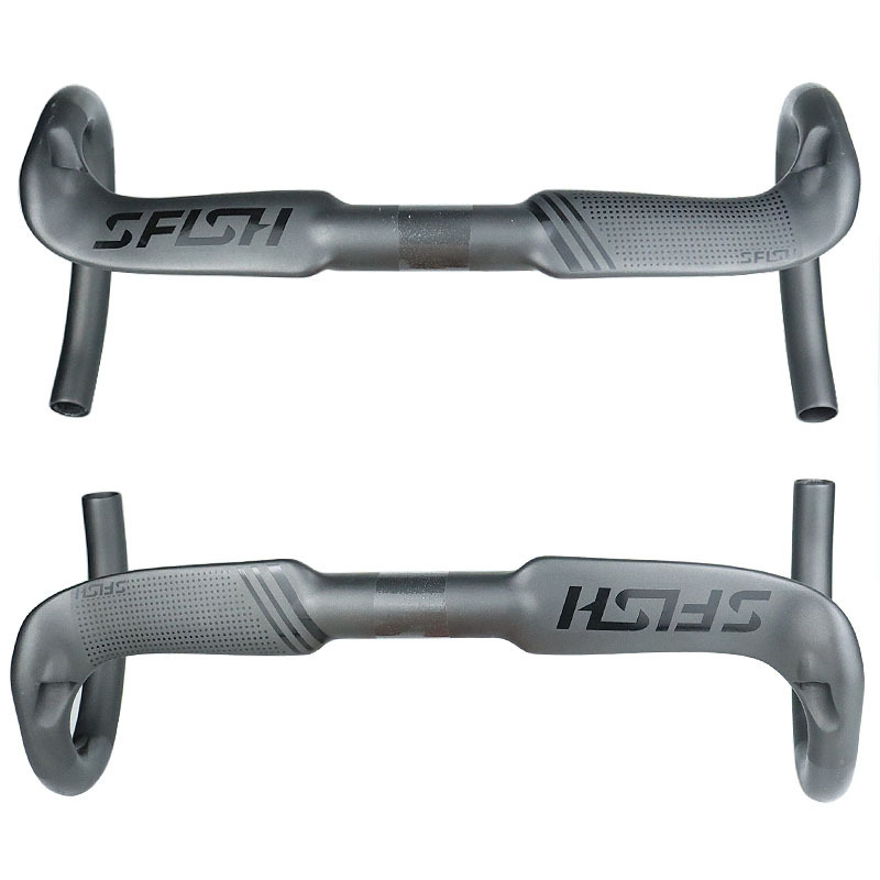 SFISH Full Carbon Fiber Road Bicycle Breaking Wind Bending Handle Ultra-light One-piece Molding Inner Wire Handle 31.8mm