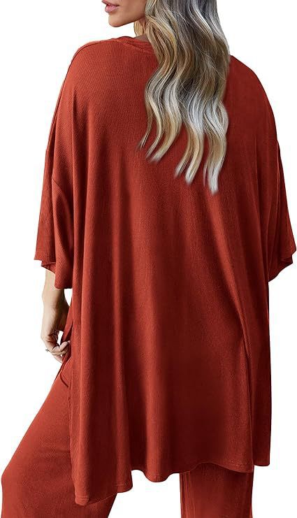 618g Weight Half Sleeve Sleeve Length Spandex, Polyester Fabric Type Pant Co-ord Set Sets Type 2 Pieces Set Quantity Daily Occasion Round Neck Neckline Loose Fit Type Solid Color Pattern Summer, Spring Season Women's Gender Casual Style Daily Women's Casual Solid Color Spandex Polyester Pant Co-ord Set Pants Sets 28