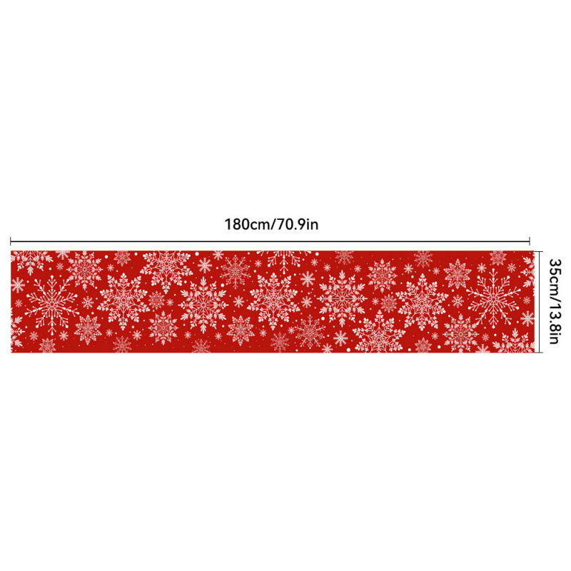 新しいクリスマステーブルクロス用品テーブル旗創意クリスマステーブル旗食卓装飾プリント旗|undefined