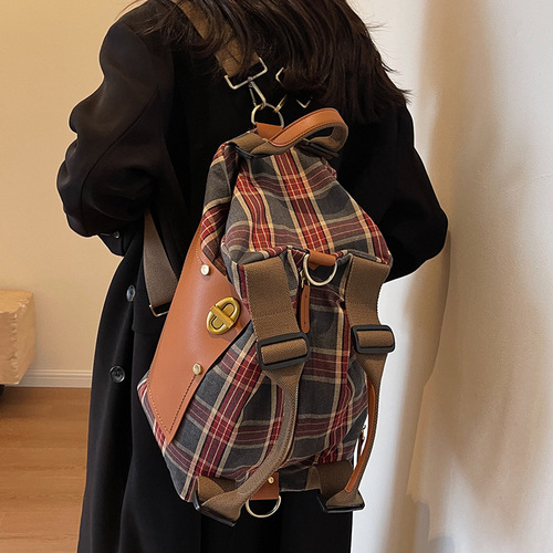 Women's Large Capacity Backpack 2025 New Retro Dual-Shoulder Bag Hand Carry Business Luggage Casual Outing Travel Backpack