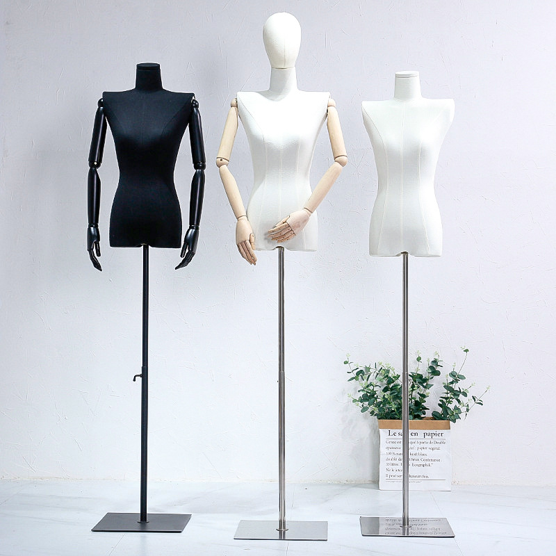 Korean clothing store mannequin props women's display stand full body flat chest straight angle shoulder level dummy mannequin stand