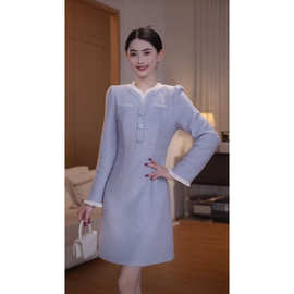 2442高端品质秋冬季气质高级感女装穿搭新款连衣裙时尚