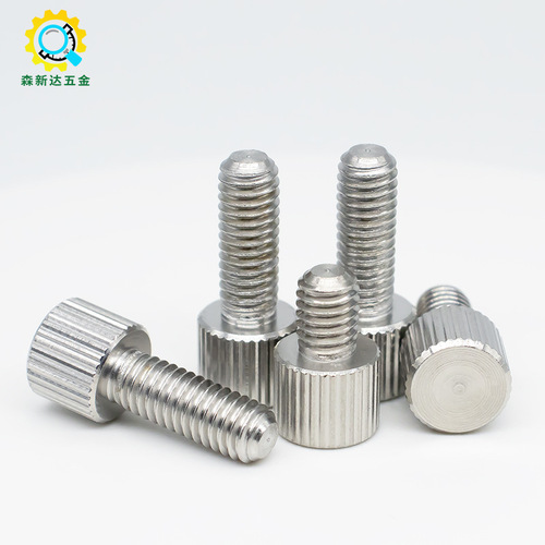 304 stainless steel hex socket cap screw round ribbed screw flat head adjustable bolt M2 M2.5 M3 M4 M5 M6 M8