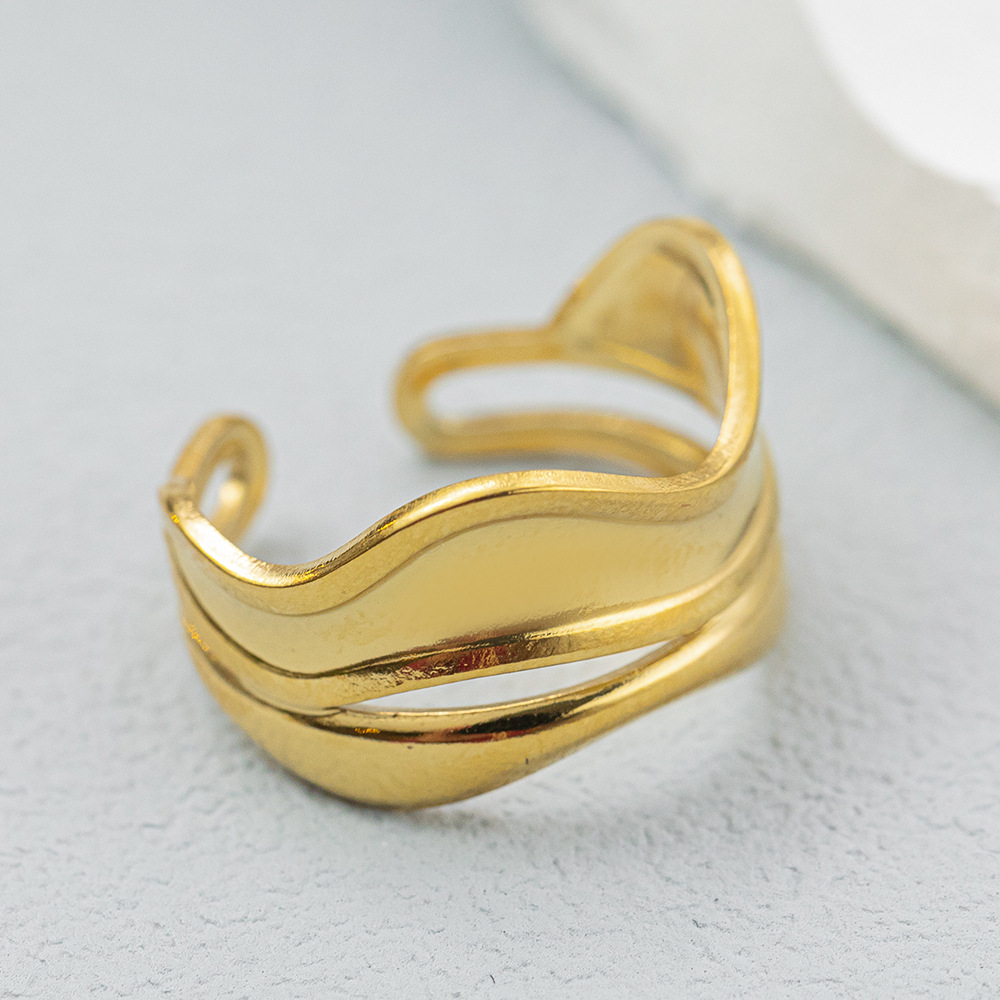 Double Layer Cross Design Ring 2
