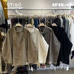 wj2025秋季新款女高领日系短款外套长袖ins外贸复古风工装文艺风