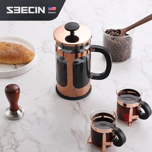 Seecin household coffee equipment cross-border foreign trade French press coffee maker factory direct sales
