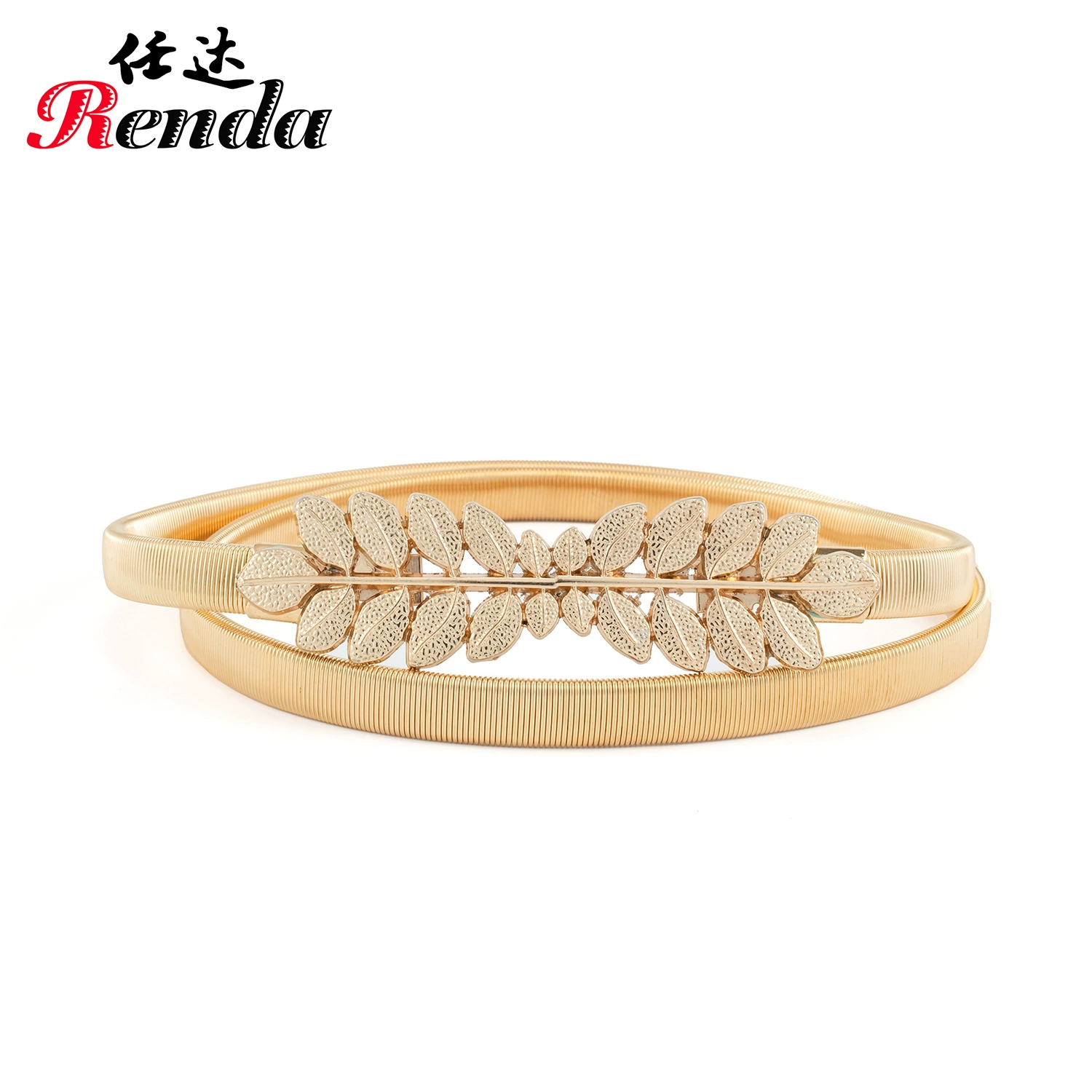 Metal elastic universal brand waist belt for leisure