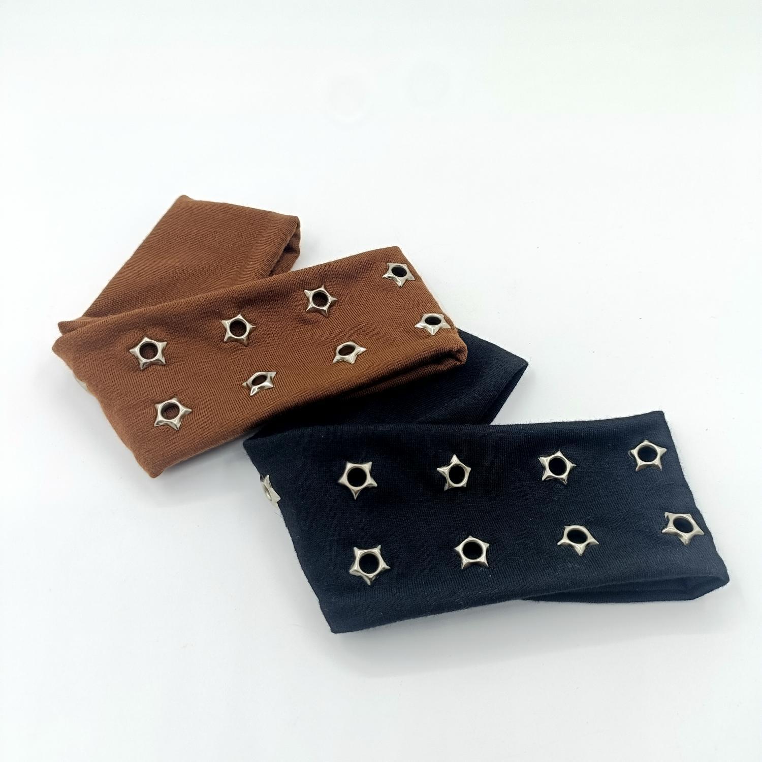 HW250301-22.5x6cm弹力布+14五角星气眼朋克