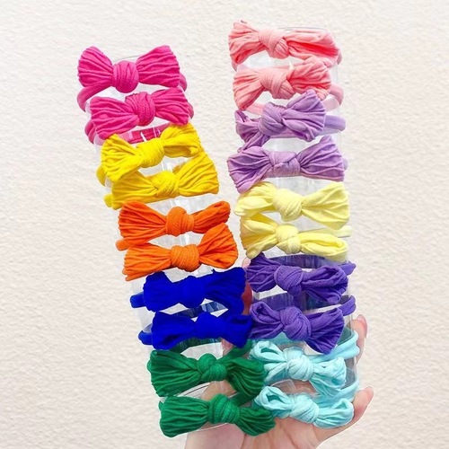 Candy color bow headband hairband wholesale girls hair rubber band ins high-looking children's hair accessories hairband