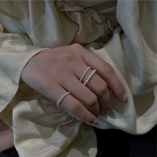 Gentle wind very fine stack Dai Bei Zhuao white light 14K gold-plated index finger ring ring tail ring women's online shop small gift