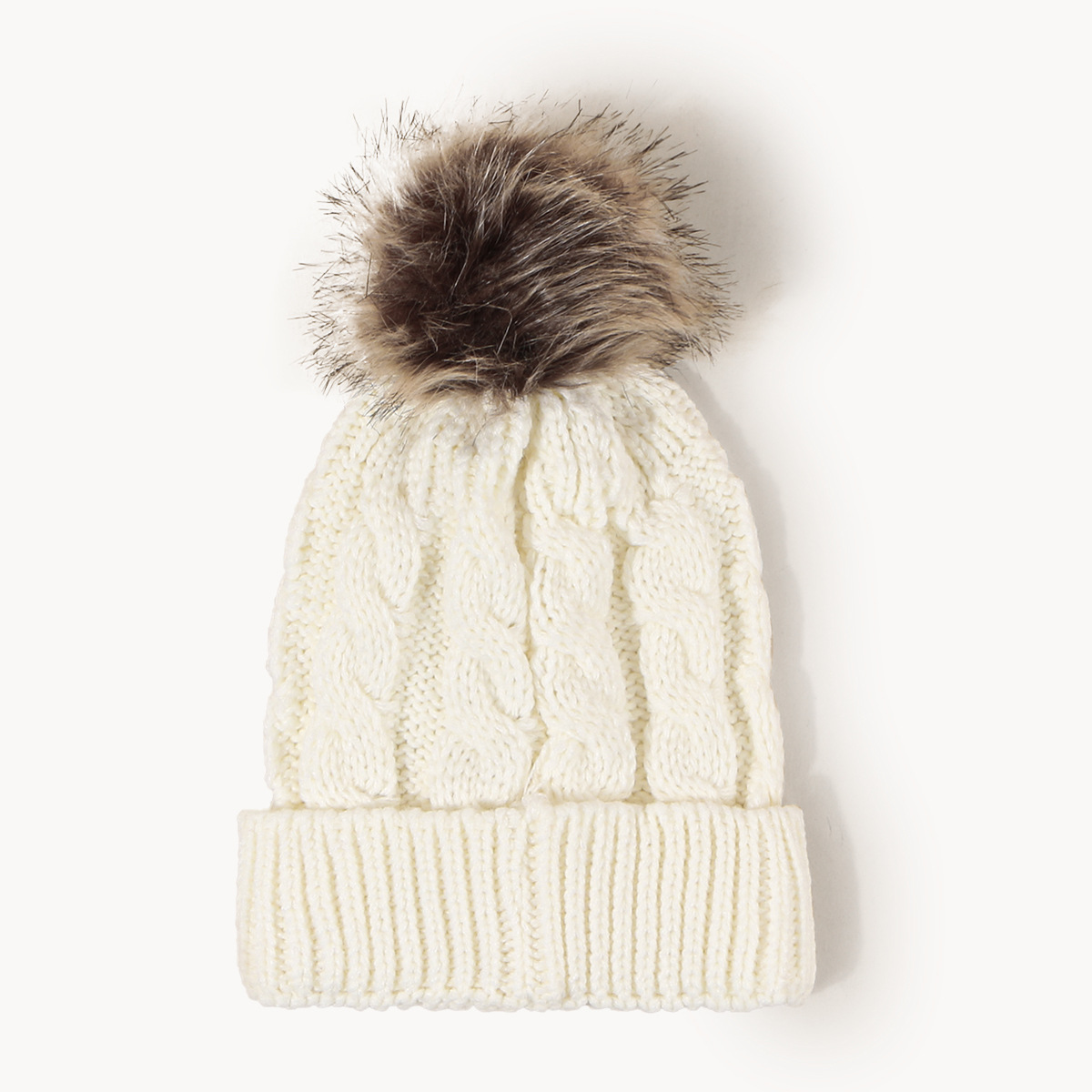 168g Weight Wool Cap Hats Type Outdoor Occasion Acrylic Material Solid Color Pattern Autumn&Winter Season Unisex Gender Korean Style Style Khaki, Grey, White, Red, Blue, Black Color Eaveless Rim Korean Style Warm Leather Label Fur Ball Knitted Hat Wholesale Nihaojewelry 无