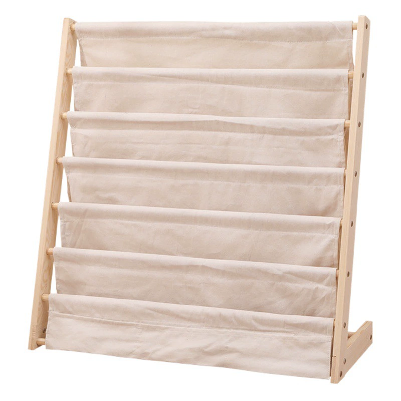 Детская книжная полка из цельного дерева, креативная многослойная подвижная полка для хранения, Детская полка для хранения, напольный книжный шкаф, книжная полка для картин