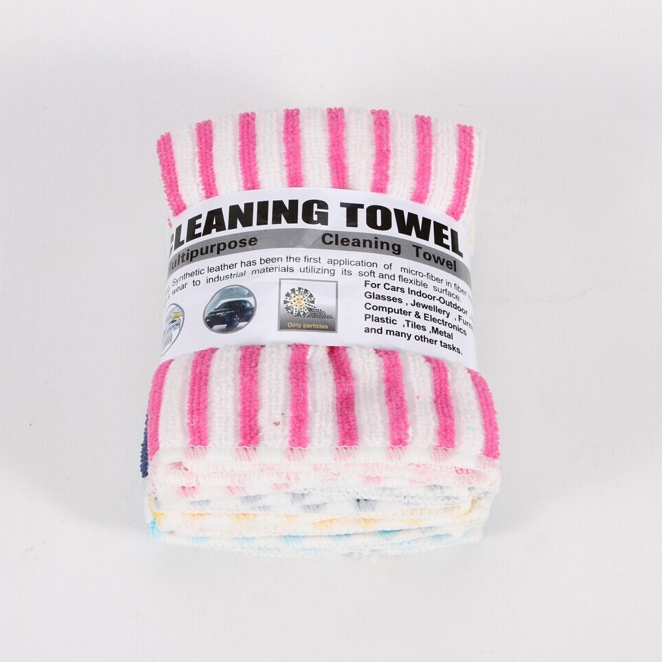 El lugar se puede enviar en nombre de la fábrica para suministrar directamente tiras anchas 5 tiras de tela de fibra de poliéster con sello de cintura, paño de cocina, que absorbe agua y es fácil de limpiar