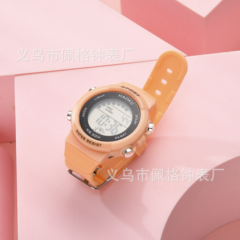 Ultra-Delgado Wang Yuan ins estilo coreano estilo simple unicornio reloj mujer estudiante multifunción deportes anti-reloj electrónico