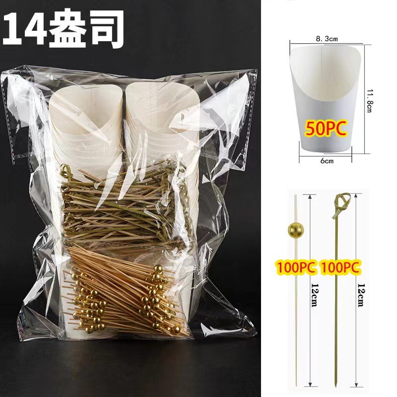 Taza oblicua desechable 1000 piezas engrosada merienda bloque de pollo helado taza de papel Kraft tarjeta negra papas fritas taza personalización