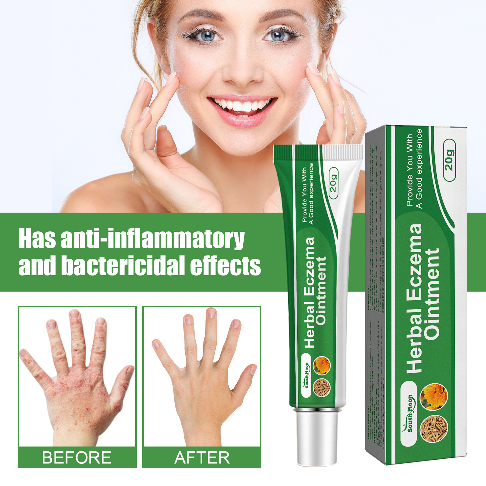 South Moon Skin Care Ointment Relieve Redness and Itching of Hand and Foot Dermatitis Skin Repair Ointment_voghion.com