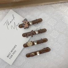 韩国可爱卡通小马KT猫发夹侧边刘海夹子碎发精致几何鸭嘴夹头饰女