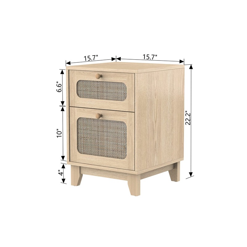 Moderno B & B apartamento minimalista mini mesita de noche Nordic pequeño apartamento dormitorio mesa de almacenamiento de ratán armario