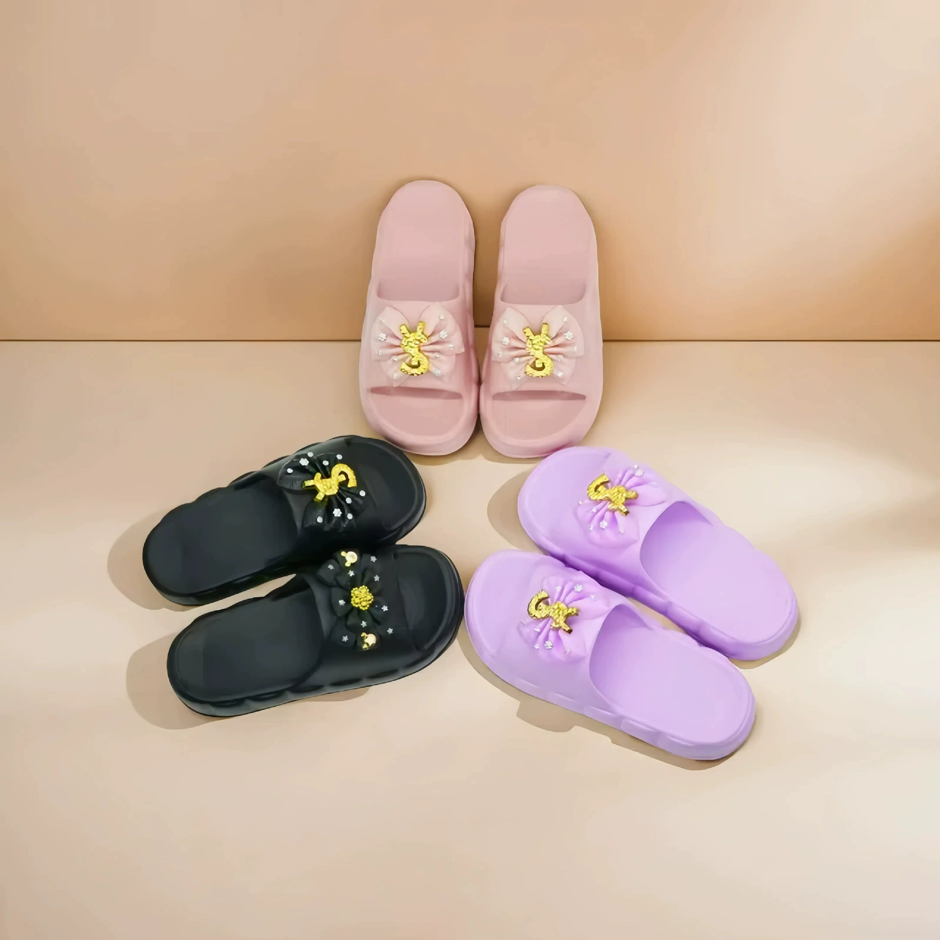 Женские тапочки на толстой подошве, женские тапочки на мягкой подошве для ванной комнаты, легкие и стильные новые тапочки в китайском стиле.