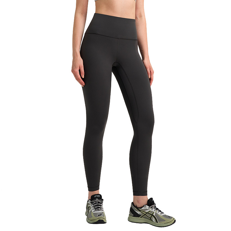 Otoño y invierno de 2025 nuevos pantalones deportivos calientes para mujeres de cintura alta y abdominal, pantalones elásticos delgados