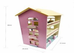 Niños bricolaje madera gran princesa villa castillo casa de muñecas simulación casa de madera muebles de habitación jugar a la casa juguetes