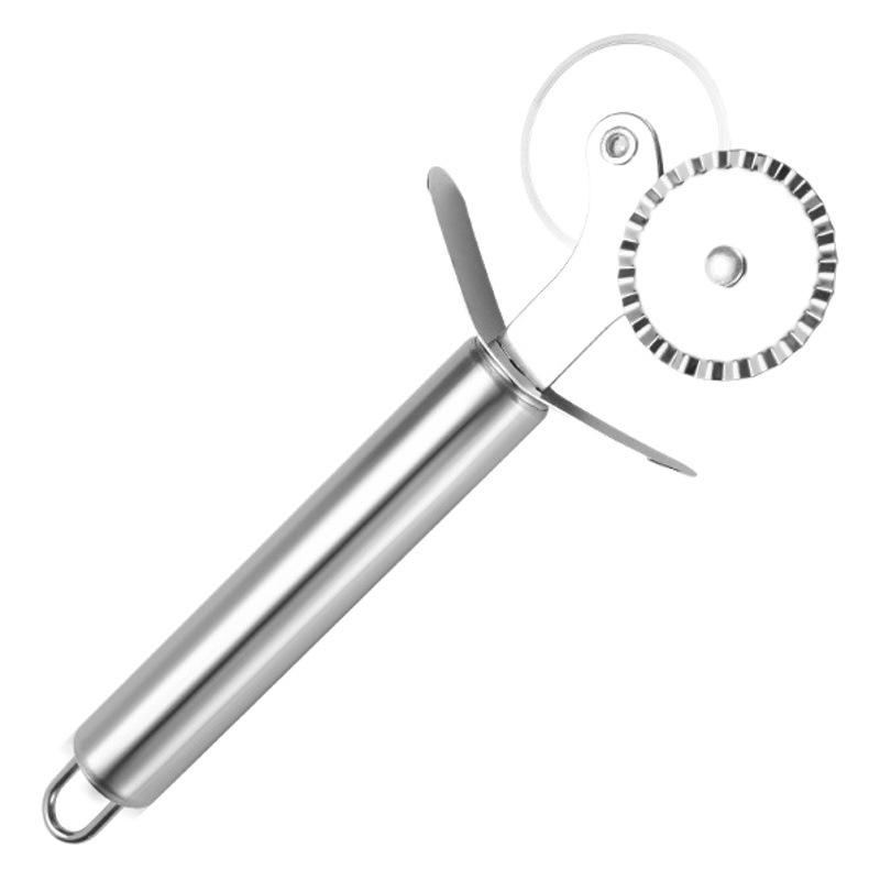Stainless Steel Pizza Cutter Single Wheel Double Wheel Lace Roller Cutter Multifunctional Cake Spatula Wheel Cake Cutter Triangle Spatula