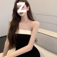 超辣性感派对名媛内搭勾魂无肩带连衣裙甜辣妹抹胸裙子裹胸包臀裙