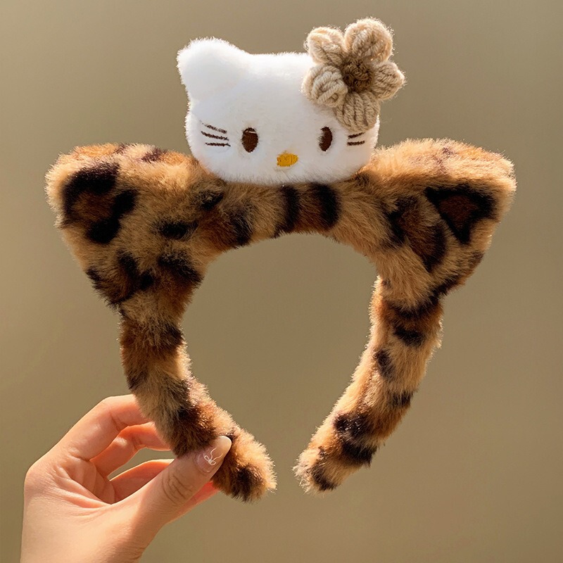 ネット赤超萌小衆kitty猫耳カチューシャ豹紋顔バンドかわいい蝶ネクタイ髪飾り洞窟|undefined