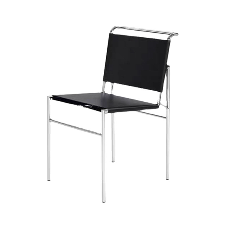 サドルレザーダイニングチェア中古デザイナーレジャーチェアリビングルームバルコニー背もたれ椅子カフェ商業サドルレザーチェア|undefined