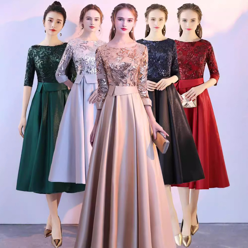 Chorus Outfit Banquet Dress for Women 2026 Summer New Style Solo Performance Host Evening Dress Annual Meeting Chorus Outfit