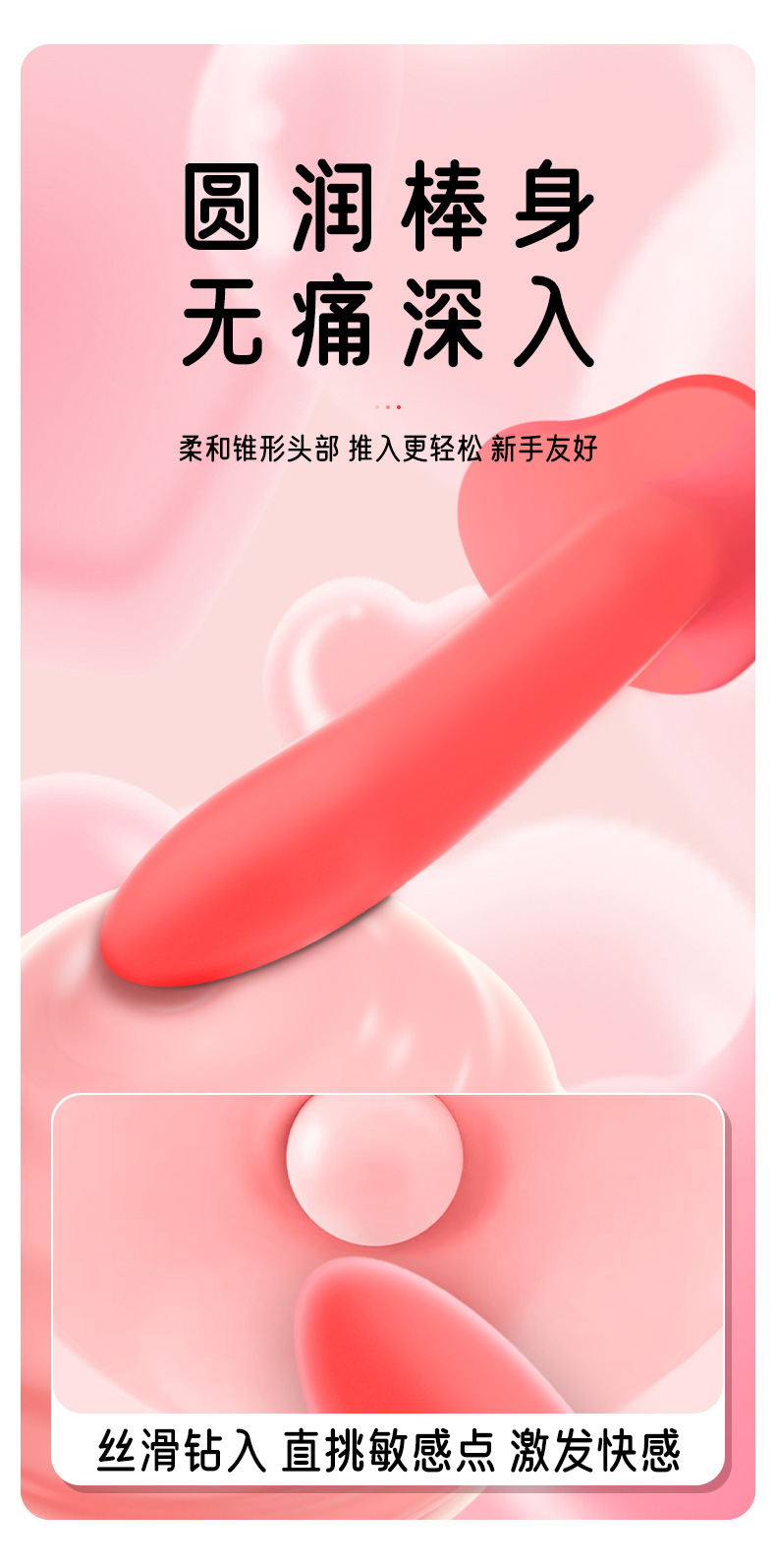 Love Honey Key Silicone Anal Dilator Plug, Manual Prostate Massager, Purple Size 4 — detail image 4