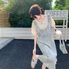 大きいサイズのゆったりとしたフレンチカラーのスカートの女性の新型の夏の年齢を減らします。