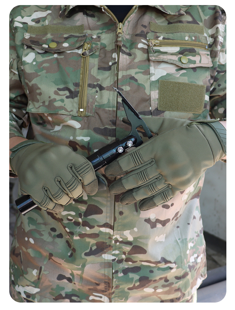 Luvas de caminhada táticas touchscreen antiderrapantes longas_voghion.com