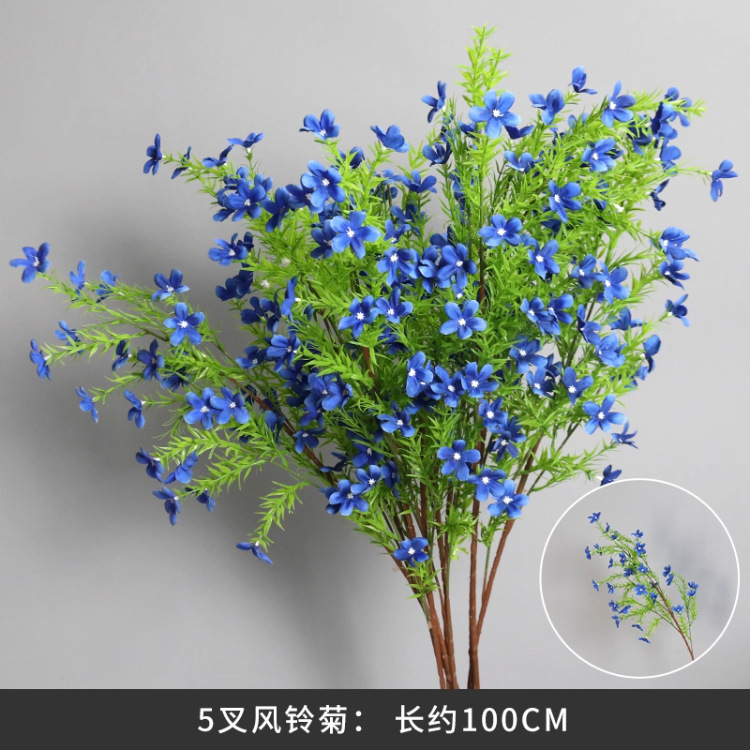 克莱因宝蓝色仿真花婚礼堂布置深蓝色假花吊顶直播间装饰插花玫瑰|undefined