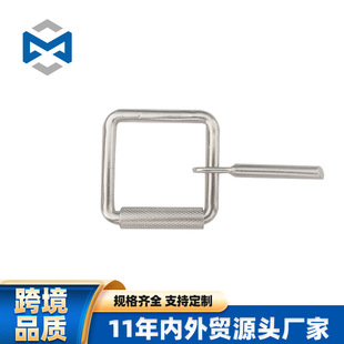 316 Stainless Steel Oblique Tip Rod Tail Square Knurled Sub-Tube Mouth-Shaped Diving Belt Buckle Silicone Belt Buckle