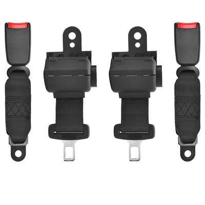 Car seat belt cart seat belt forklift - 2-semi-closed-retractors-2-25cm-webbing-bases-black