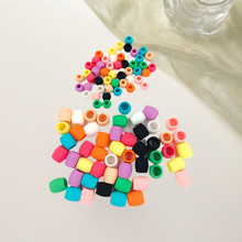 跨境新款脏辫假发硅胶发珠  DIY儿童硅胶珠子夜光硅胶珠现货批发