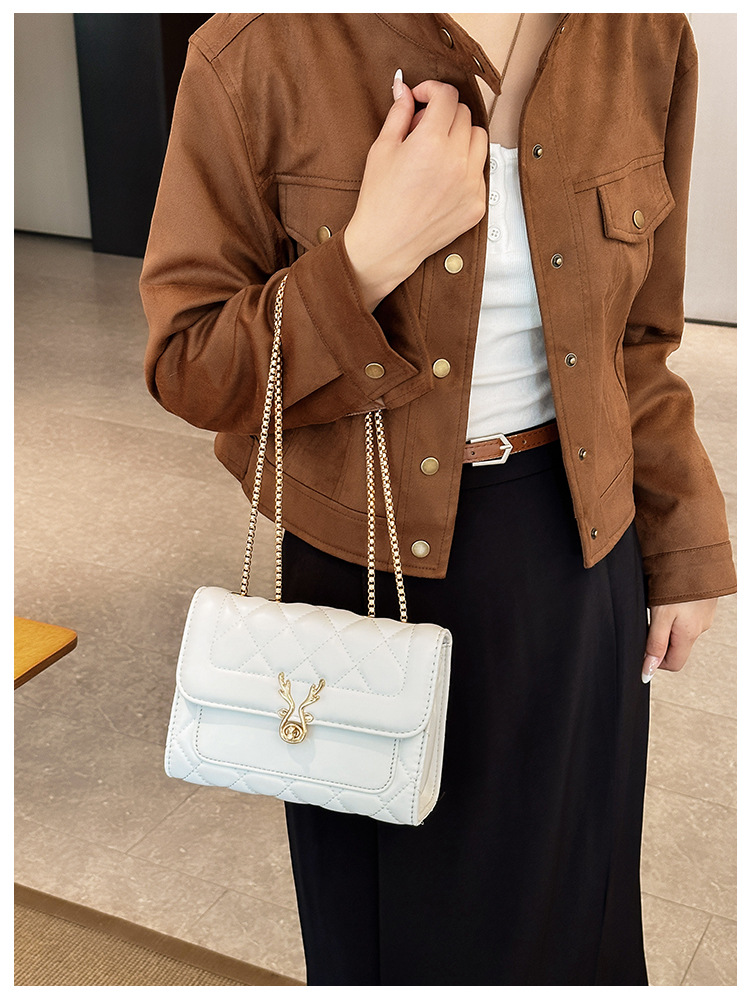 2025 Summer New style sheep diamond-shaped bag, single-shoulder bag, women's bag, pu bag, crossbody bag, chain bag, Chanel style undefined
