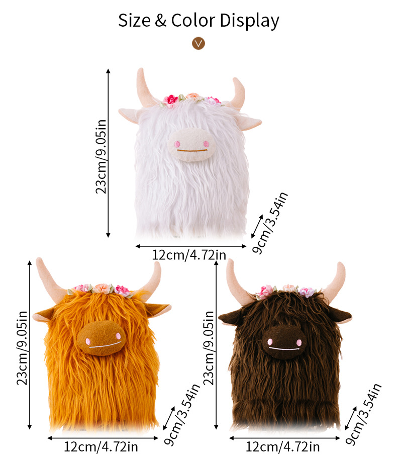 500g Weight Ornaments Home Textiles & Decor Type Cute Cattle Cloth Plush Family Gathering Ornaments