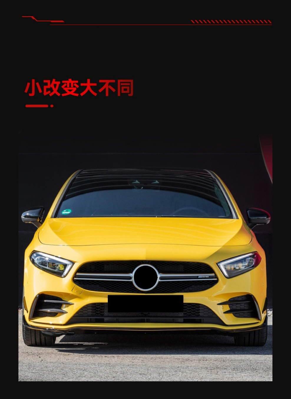Applicable to 2018-2022 Mercedes-Benz a w177 a180 a200 a220 a35 amg front wind knife full set modification