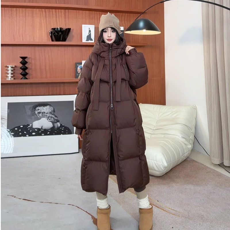 2025新款羽绒棉服女长款过膝棉衣韩版宽松面包服冬季棉袄外套加厚|undefined